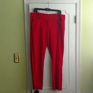 The Limited Red Skinny Dress Pants